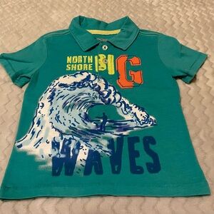 Teal Graphic Kids Shirt